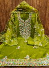 Ds Designer Suit Organza Silk Non Catalog Dress Material Wholesalers In Delhi
